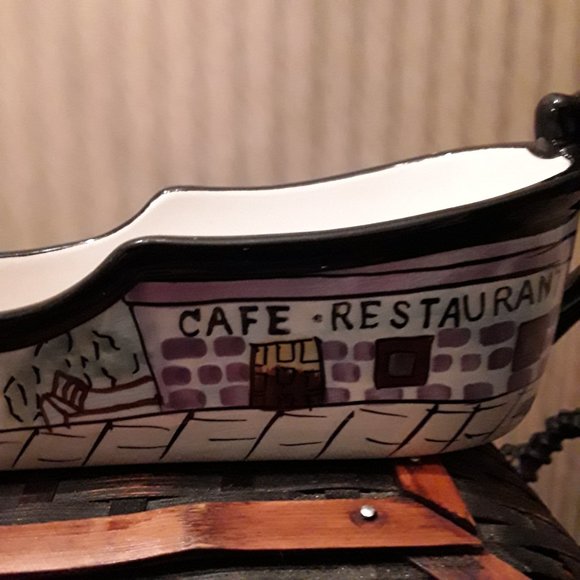 Milson & Louis Cracker Baguette Server Holder Hand Painted Ceramic - Picture 4 of 9